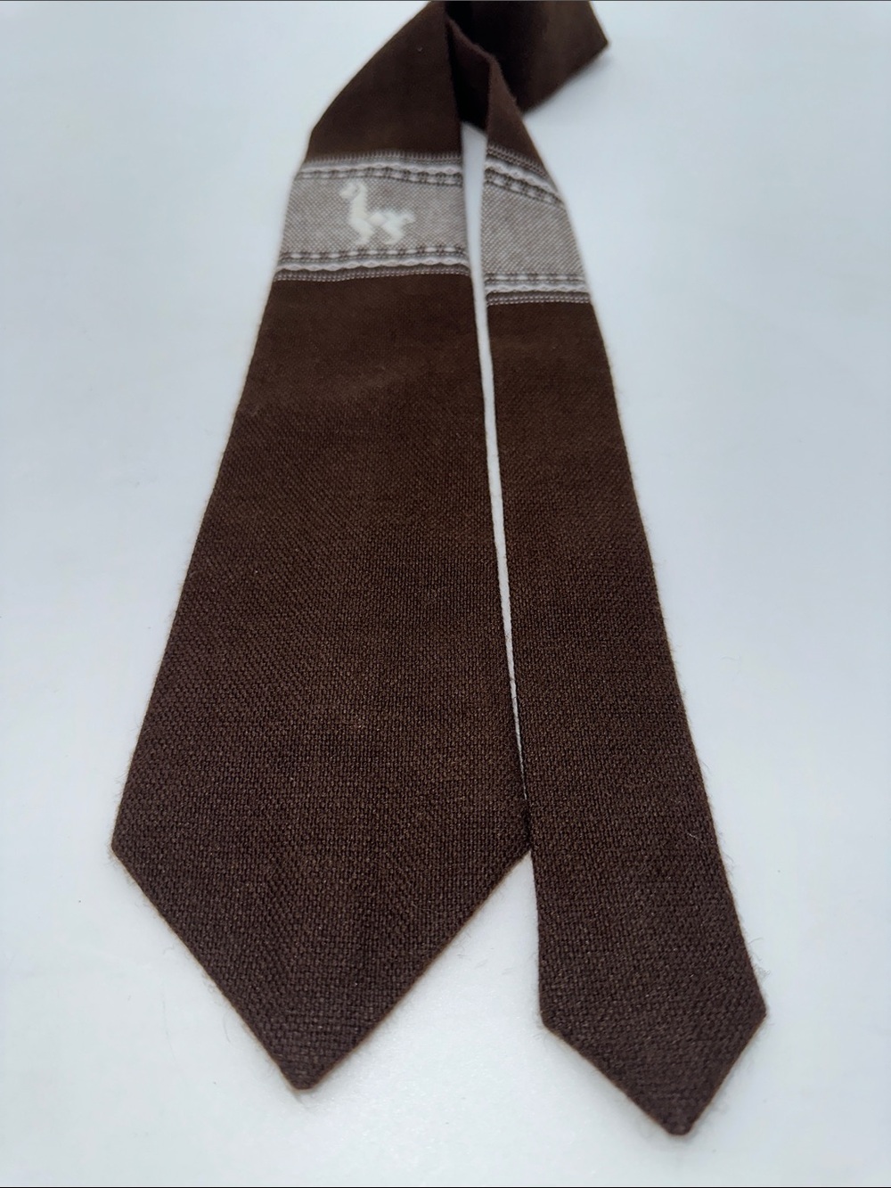Brown Knit Men's Tie with Subtle Pattern